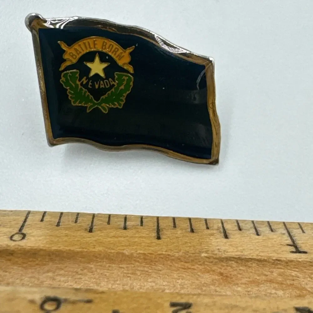 Battle Born Nevada State Flag Pin Lapel‎ Enamel Collectible